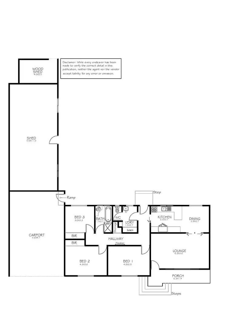 Floorplan of Homely house listing, 57 Matthew Place, Port Lincoln SA 5606