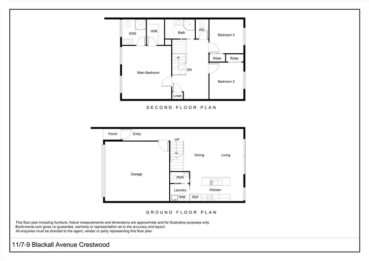 Floorplan of Homely townhouse listing, 11/7-9 Blackall Avenue, Crestwood NSW 2620