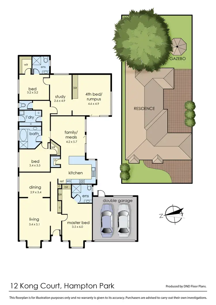Floorplan of Homely house listing, 12 Kong Court, Hampton Park VIC 3976