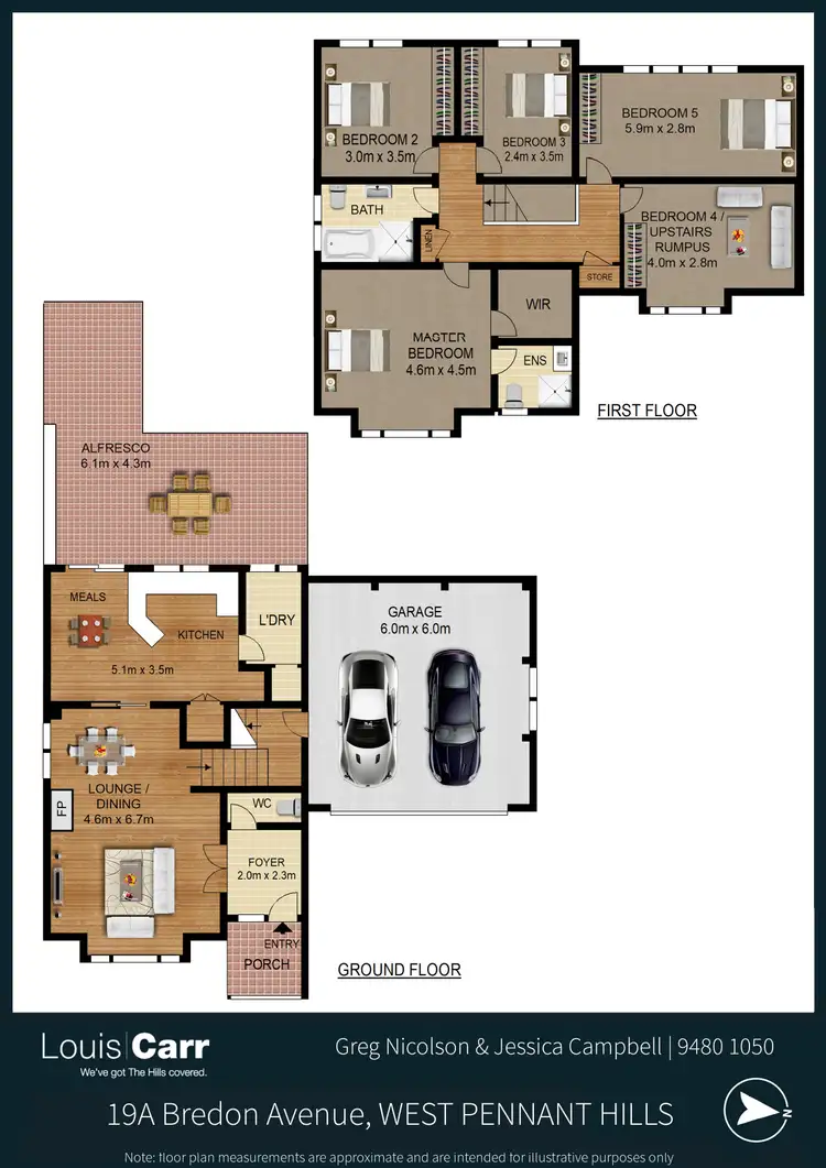 Floorplan of Homely semi-detached listing, 19A Bredon Avenue, West Pennant Hills NSW 2125