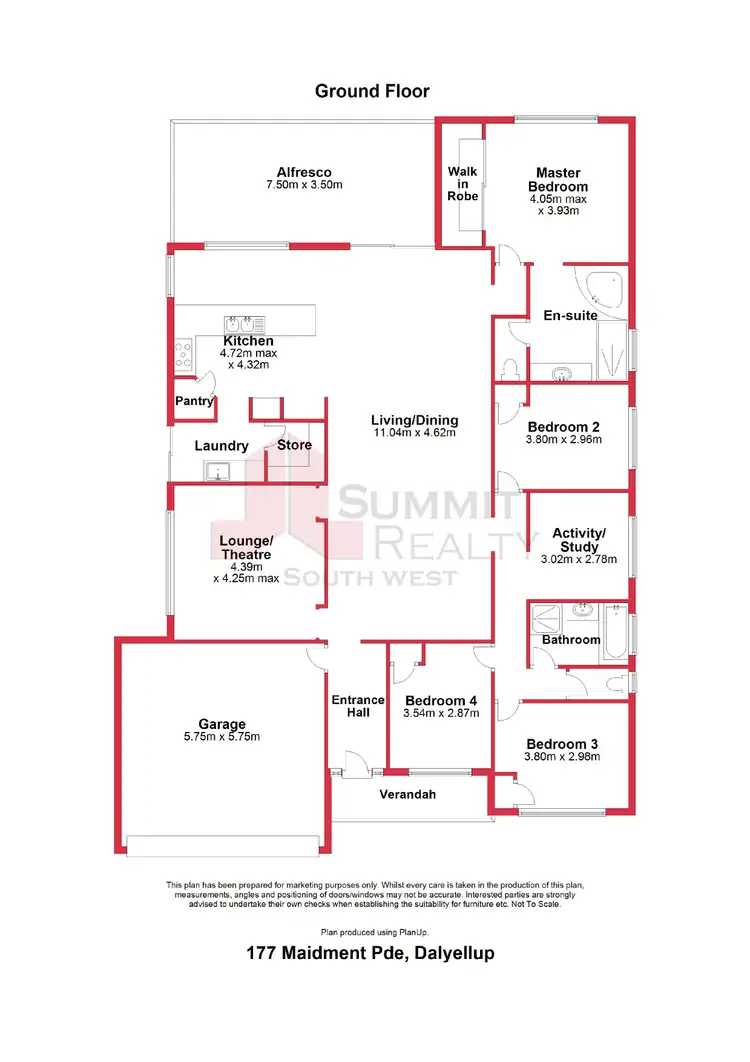 Floorplan of Homely house listing, 177 Maidment Parade, Dalyellup WA 6230