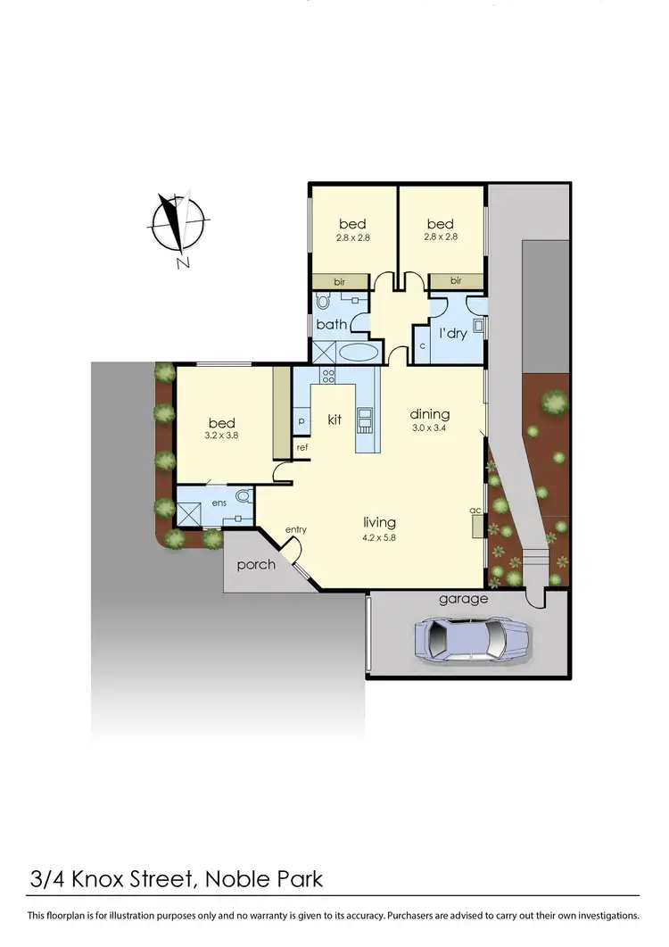 Floorplan of Homely unit listing, 3/4 Knox Street, Noble Park VIC 3174
