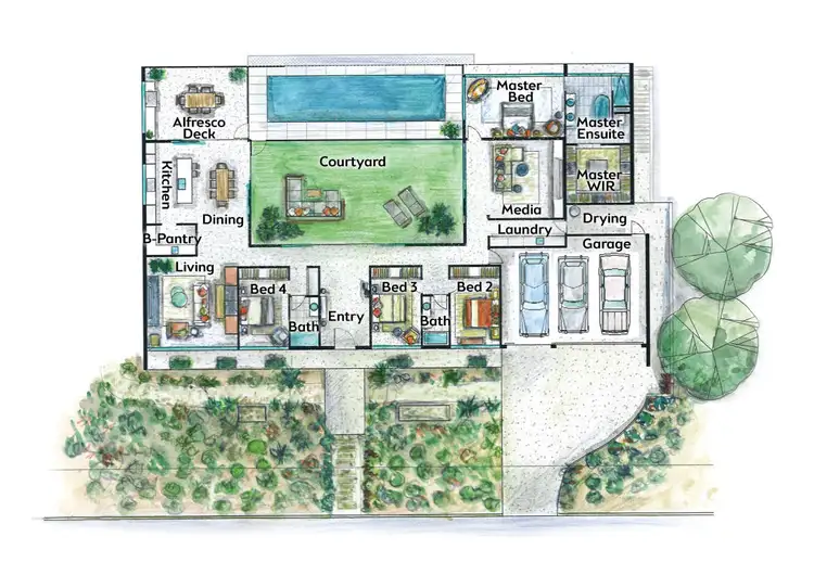 Floorplan of Homely house listing, 9-11 Cania Place, Yandina Creek QLD 4561