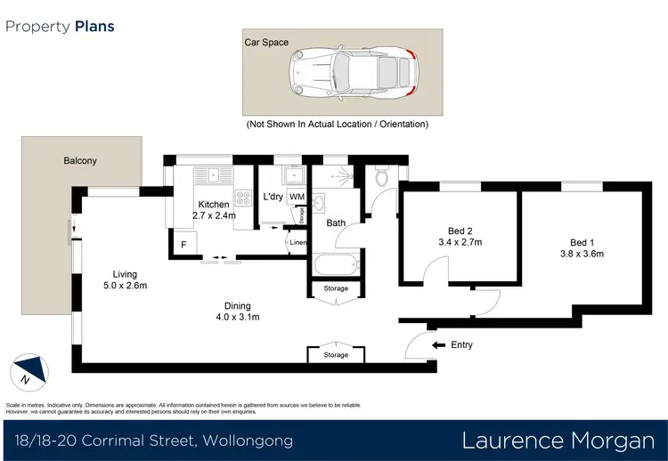 Floorplan of Homely apartment listing, 18/18-20 Corrimal Street, Wollongong NSW 2500