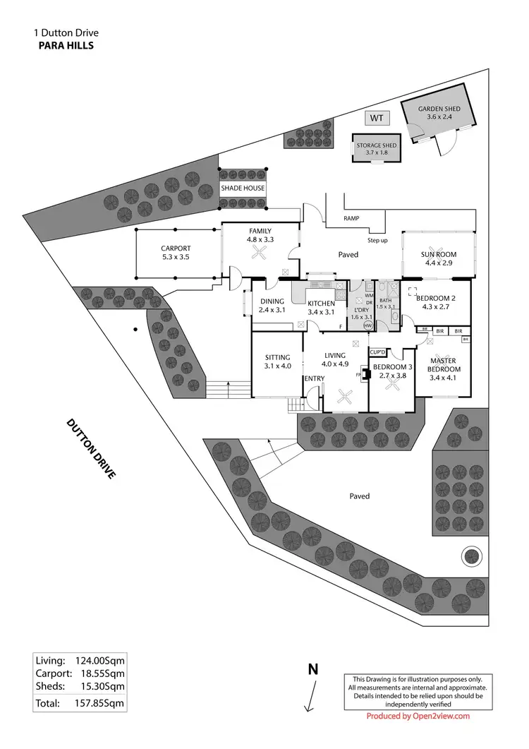Floorplan of Homely house listing, 1 Dutton Drive, Para Hills SA 5096