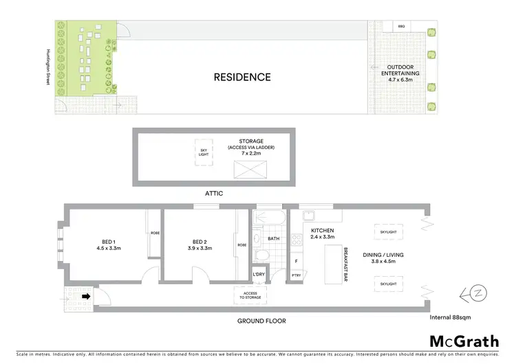 Floorplan of Homely house listing, 33 Huntington Street, Crows Nest NSW 2065