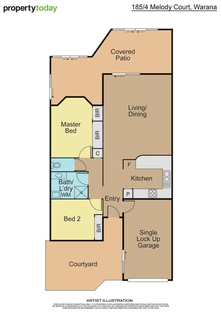 Floorplan of Homely unit listing, 185/4 Melody Court, Warana QLD 4575