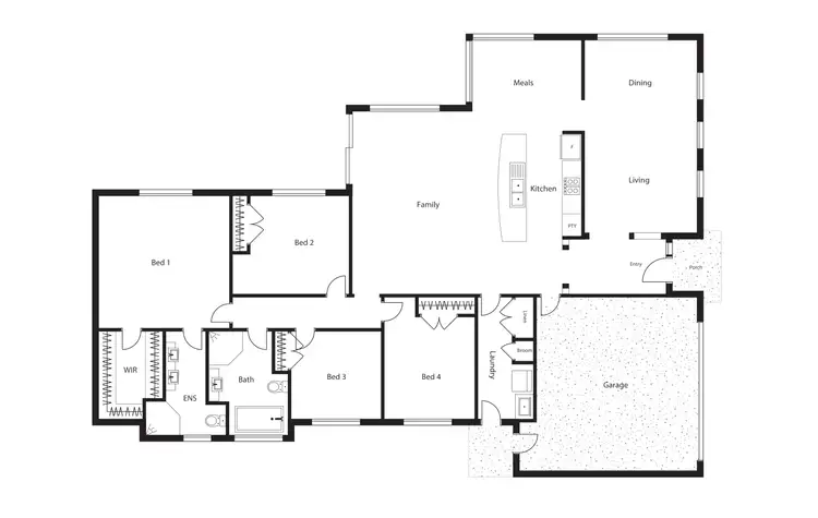 Floorplan of Homely house listing, 4 Binney Close, Dunlop ACT 2615