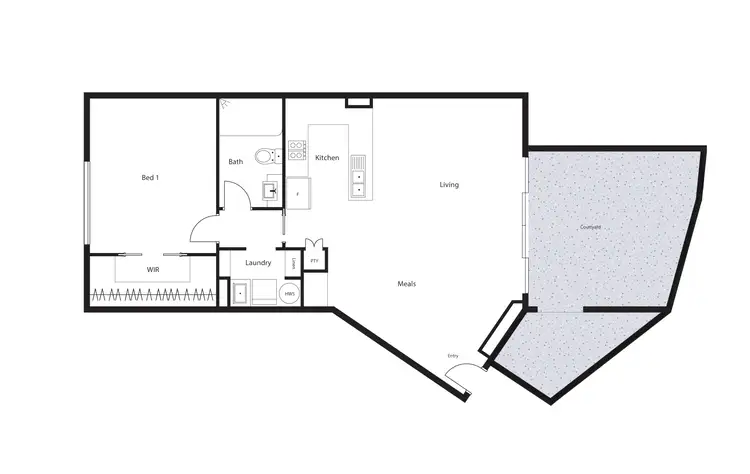 Floorplan of Homely apartment listing, 2/15 Strangways Street, Curtin ACT 2605