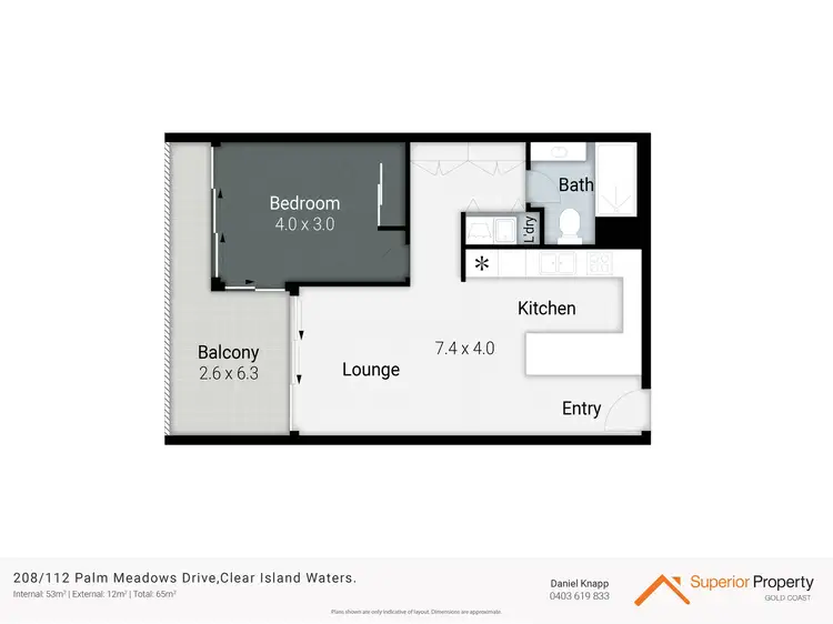 Floorplan of Homely apartment listing, 208/112 Palm Meadows Drive, Carrara QLD 4211