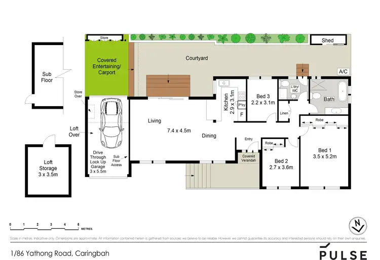 Floorplan of Homely villa listing, 1/86 Yathong Road, Caringbah NSW 2229