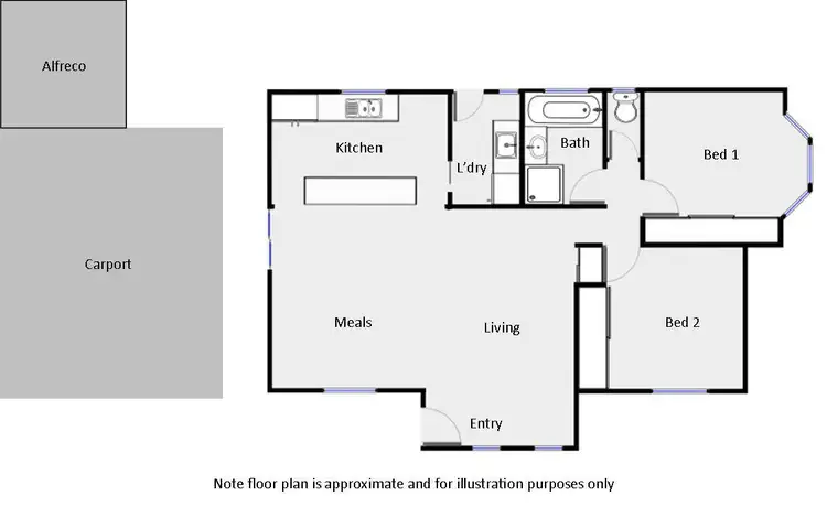 Floorplan of Homely townhouse listing, 5 Summerhill Drive, Mildura VIC 3500