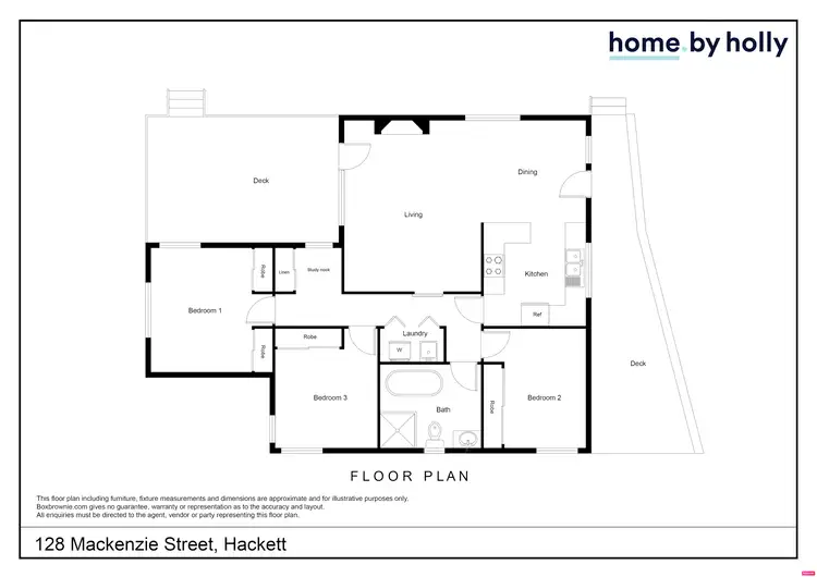 Floorplan of Homely house listing, 128 MacKenzie Street, Hackett ACT 2602
