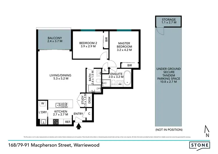 Floorplan of Homely apartment listing, 168/79-91 Macpherson Street, Warriewood NSW 2102