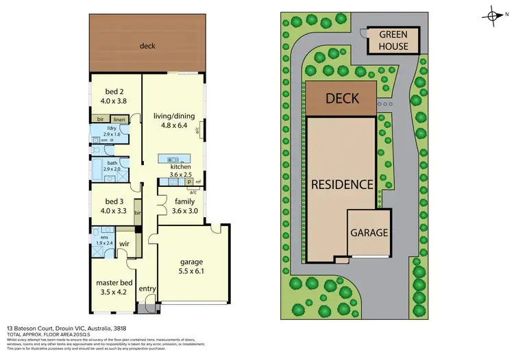 Floorplan of Homely house listing, 13 Bateson Court, Drouin VIC 3818