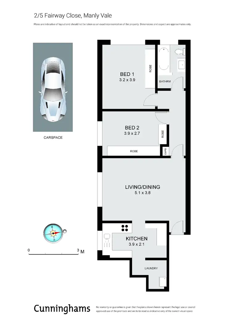 Floorplan of Homely apartment listing, 2/5 Fairway Close, Manly Vale NSW 2093