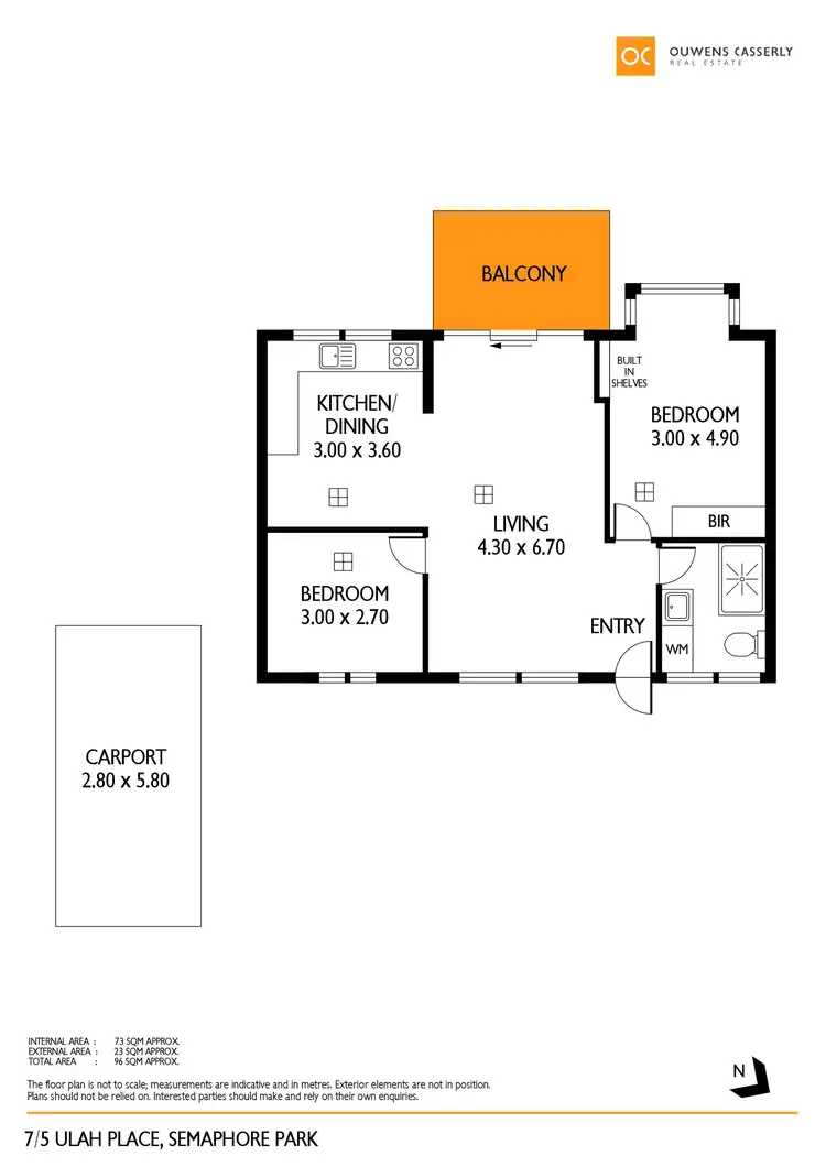 Floorplan of Homely unit listing, 7/5 Ulah Place, Semaphore Park SA 5019