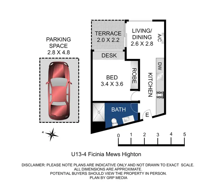 Floorplan of Homely apartment listing, 13/4 Ficinia Mews, Highton VIC 3216
