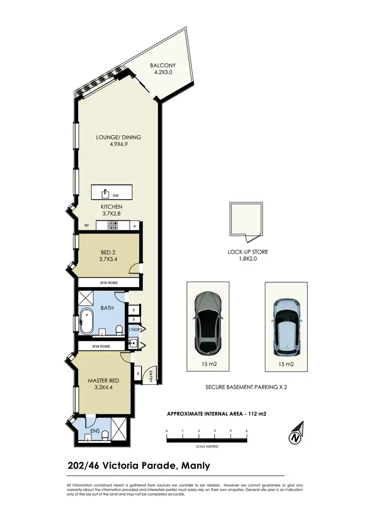 Floorplan of Homely unit listing, 202/46 Victoria Parade, Manly NSW 2095