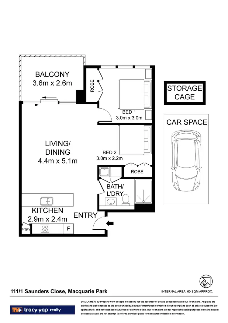Floorplan of Homely apartment listing, 111/1 Saunders Close, Macquarie Park NSW 2113