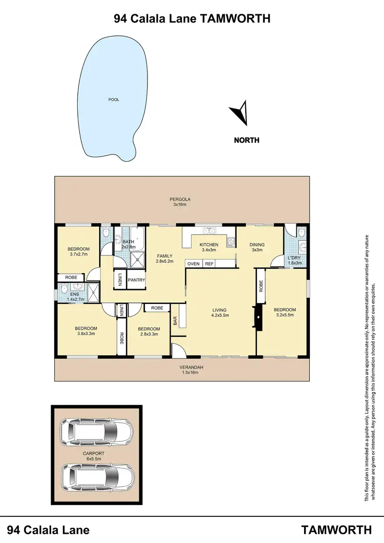 Floorplan of Homely house listing, 94 Calala Lane, Tamworth NSW 2340
