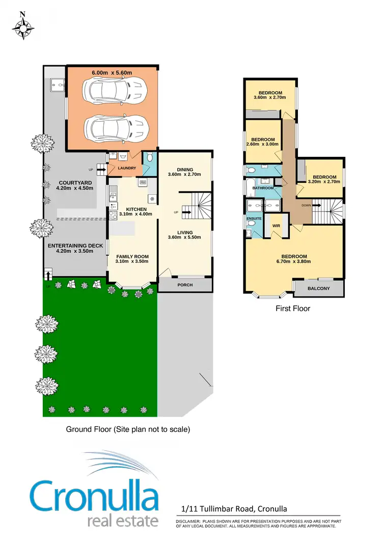 Floorplan of Homely semi-detached listing, 1/11 Tullimbar Road, Cronulla NSW 2230