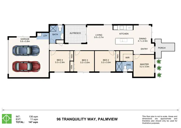 Floorplan of Homely house listing, 96 Tranquility Way, Palmview QLD 4553
