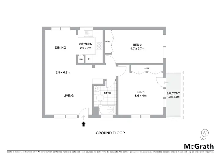 Floorplan of Homely apartment listing, 1/30 Blandford Avenue, Bronte NSW 2024