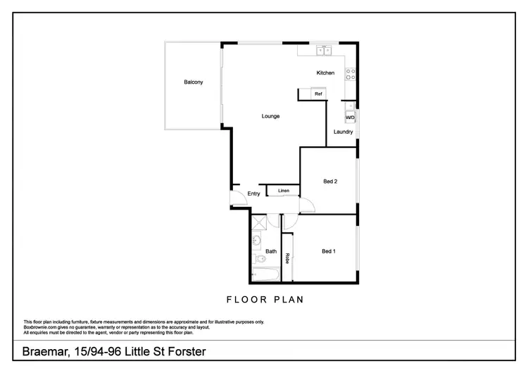 Floorplan of Homely unit listing, 15/94 Little Street, Forster NSW 2428