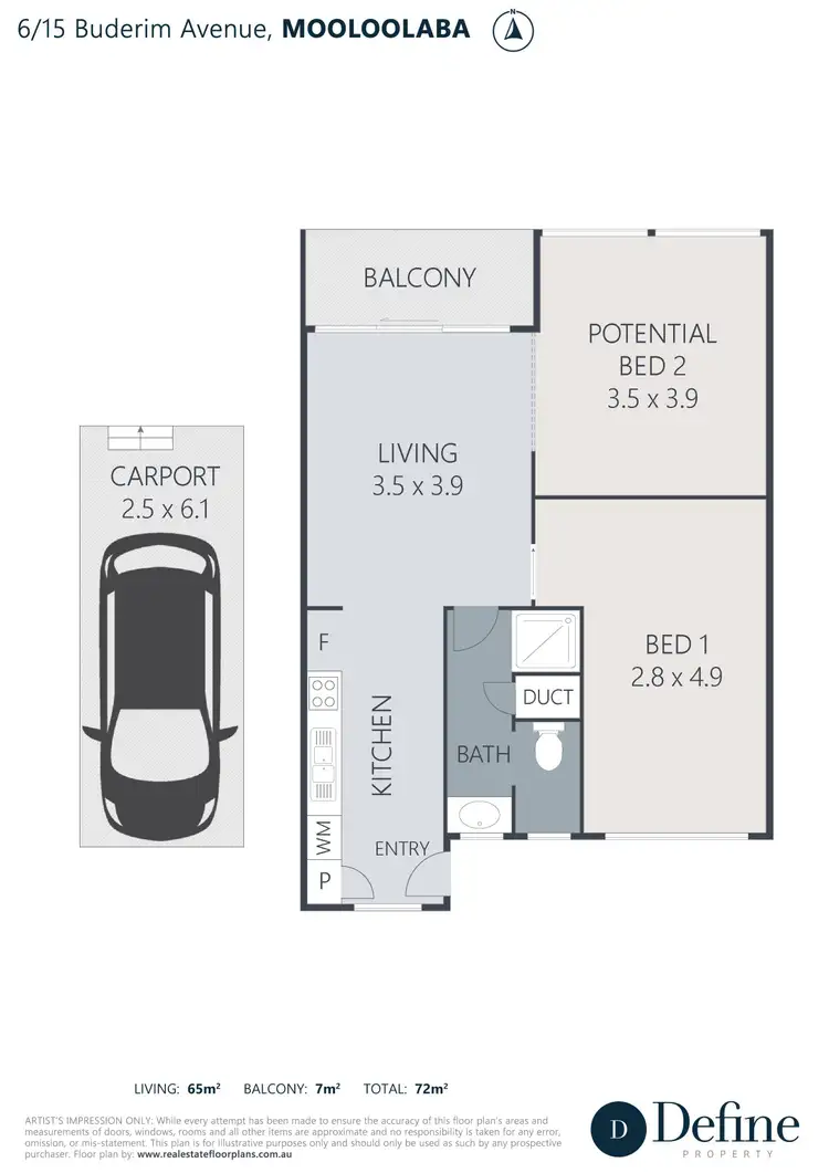 Floorplan of Homely unit listing, 6/15 Buderim Ave, Mooloolaba QLD 4557