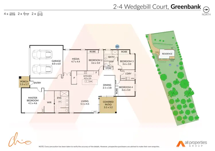 Floorplan of Homely house listing, 2-4 Wedgebill Court, Greenbank QLD 4124