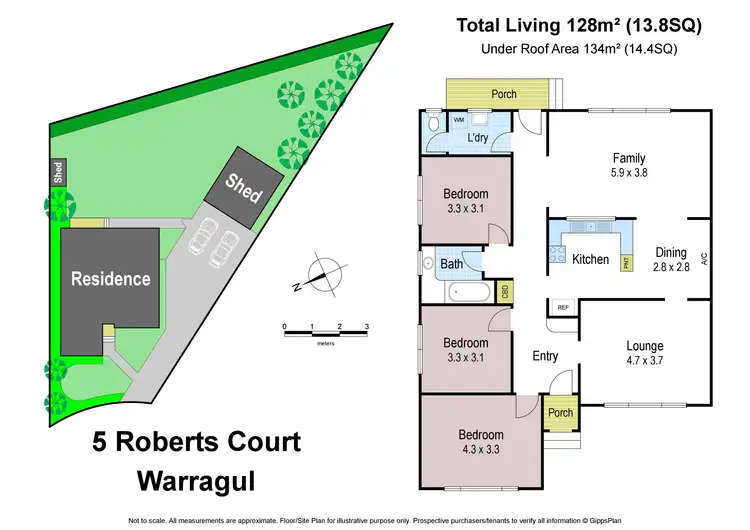 Floorplan of Homely house listing, 5 Roberts Court, Warragul VIC 3820