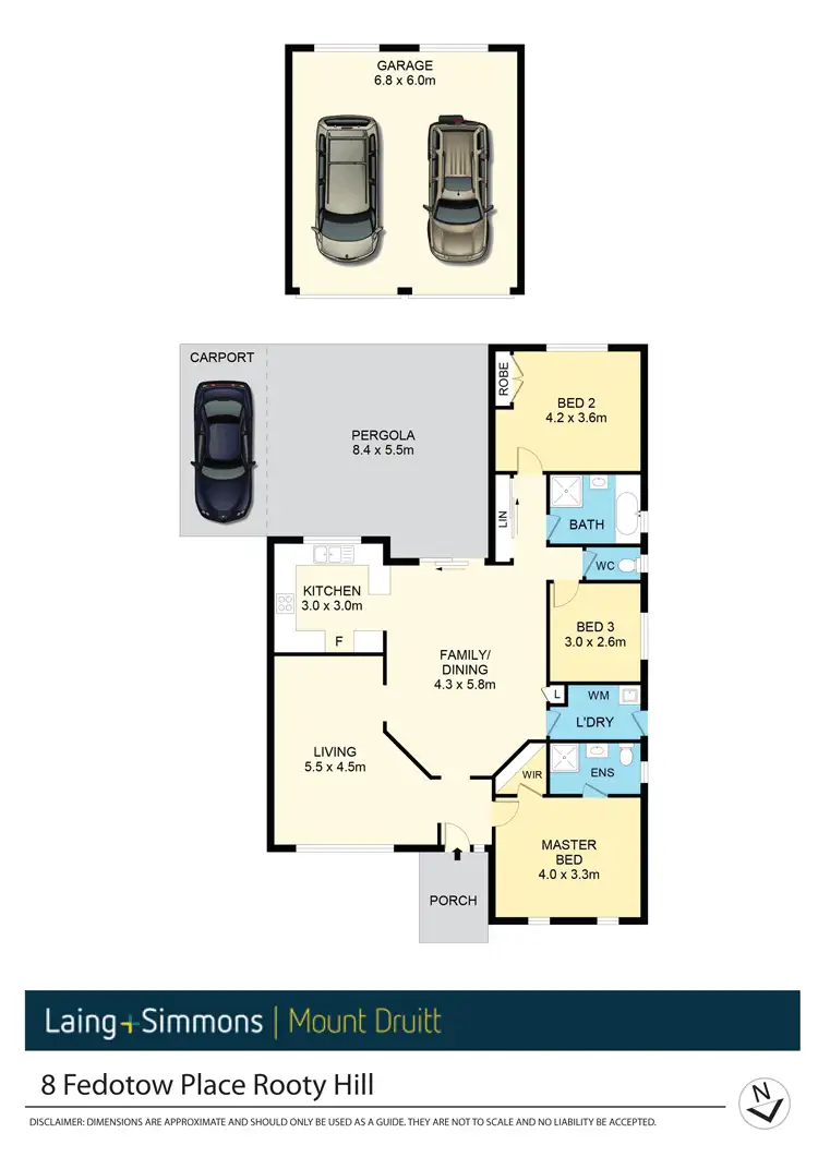 Floorplan of Homely house listing, 8 Fedotow Place, Rooty Hill NSW 2766