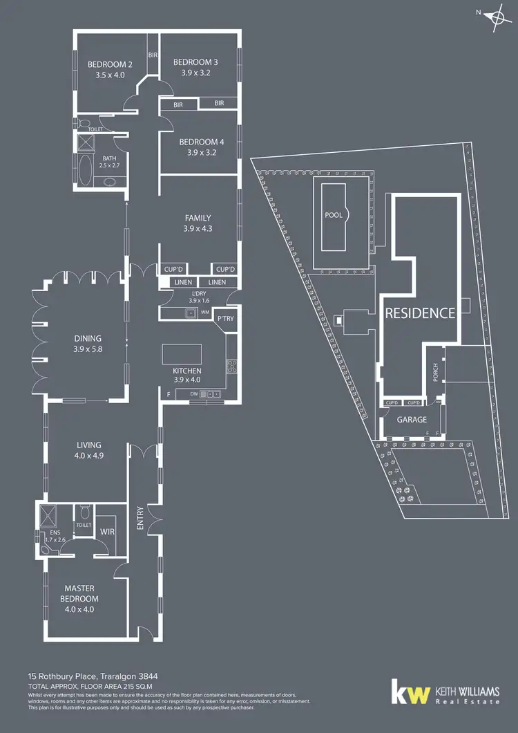 Floorplan of Homely house listing, 15 Rothbury Place, Traralgon VIC 3844