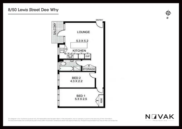 Floorplan of Homely apartment listing, 8/50 Lewis Street, Dee Why NSW 2099
