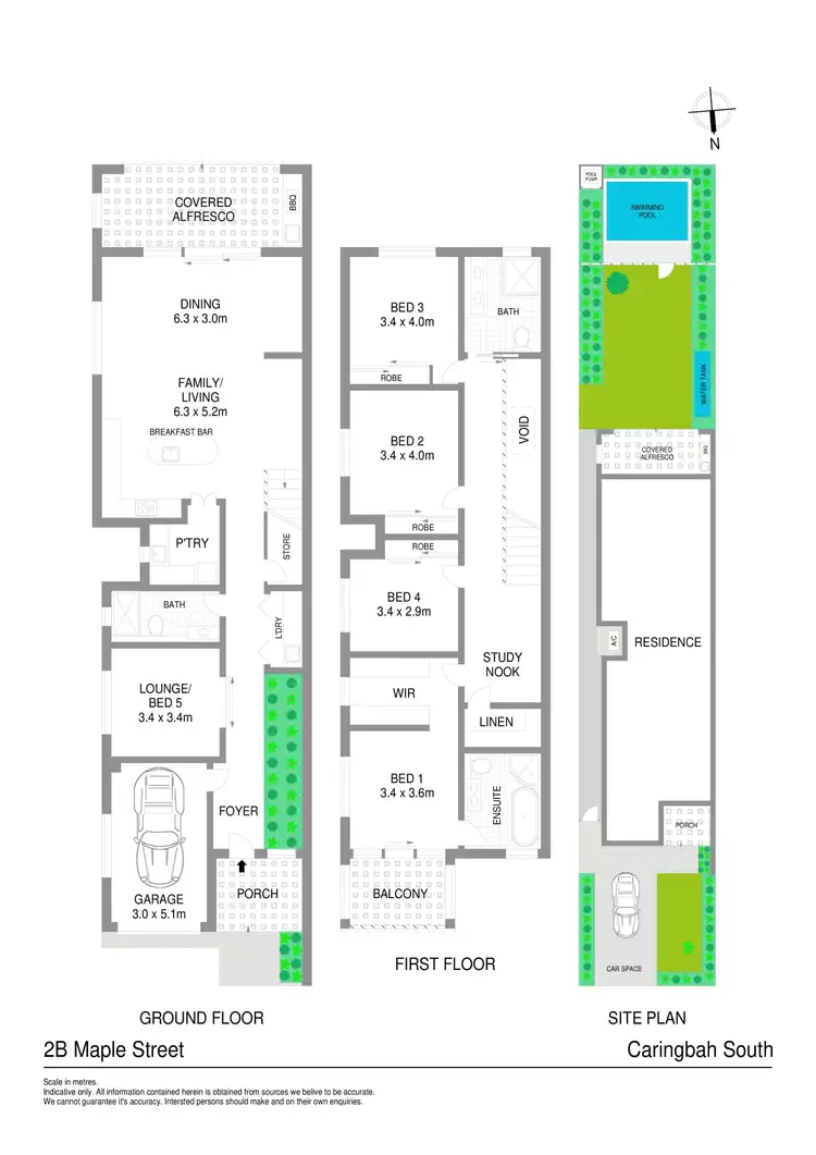 Floorplan of Homely semi-detached listing, 2b Maple Street, Caringbah South NSW 2229