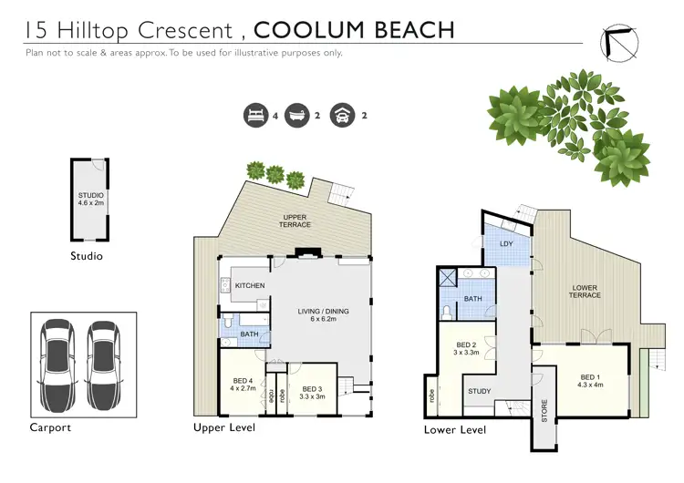 Floorplan of Homely house listing, 15 Hilltop Crescent, Coolum Beach QLD 4573
