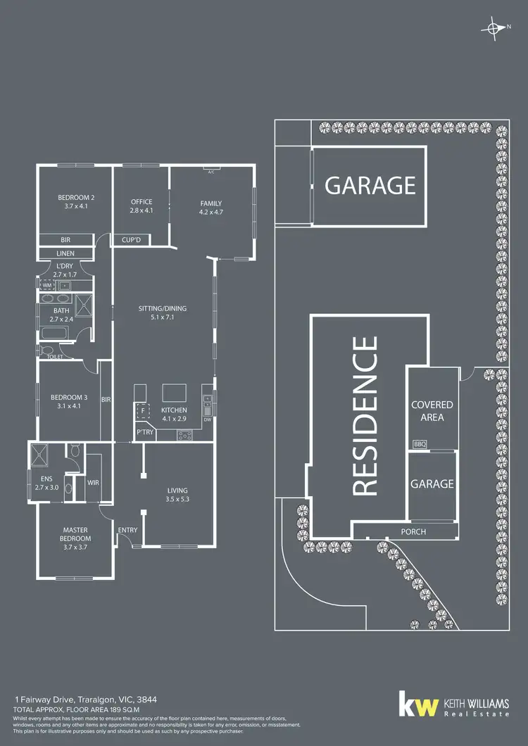 Floorplan of Homely house listing, 1 Fairway Drive, Traralgon VIC 3844