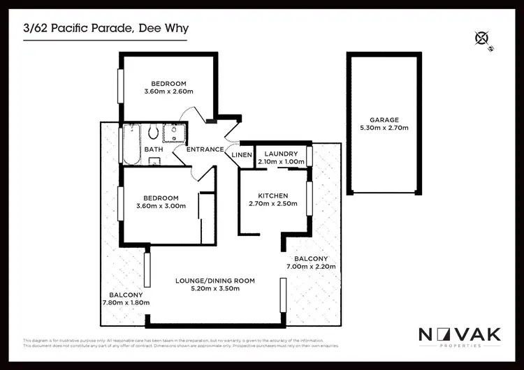Floorplan of Homely apartment listing, 3/62 Pacific Parade, Dee Why NSW 2099