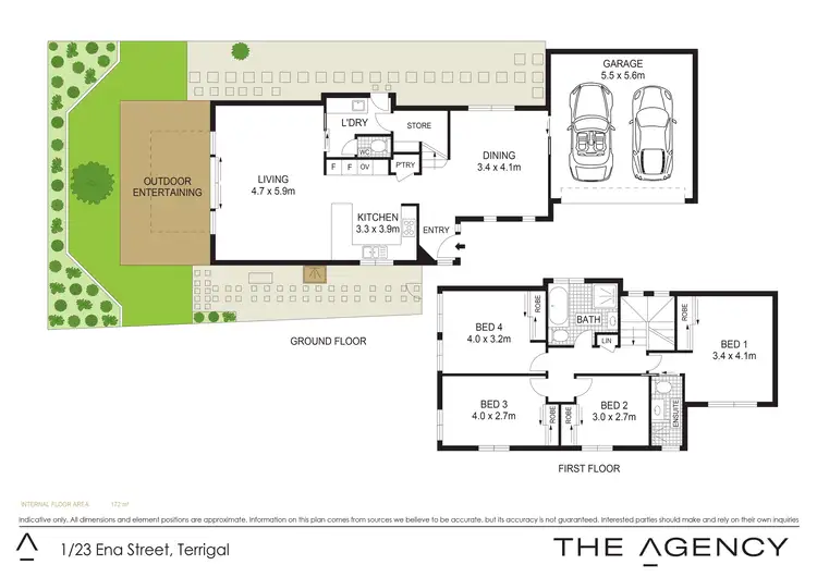 Floorplan of Homely townhouse listing, 1/23 Ena Street, Terrigal NSW 2260
