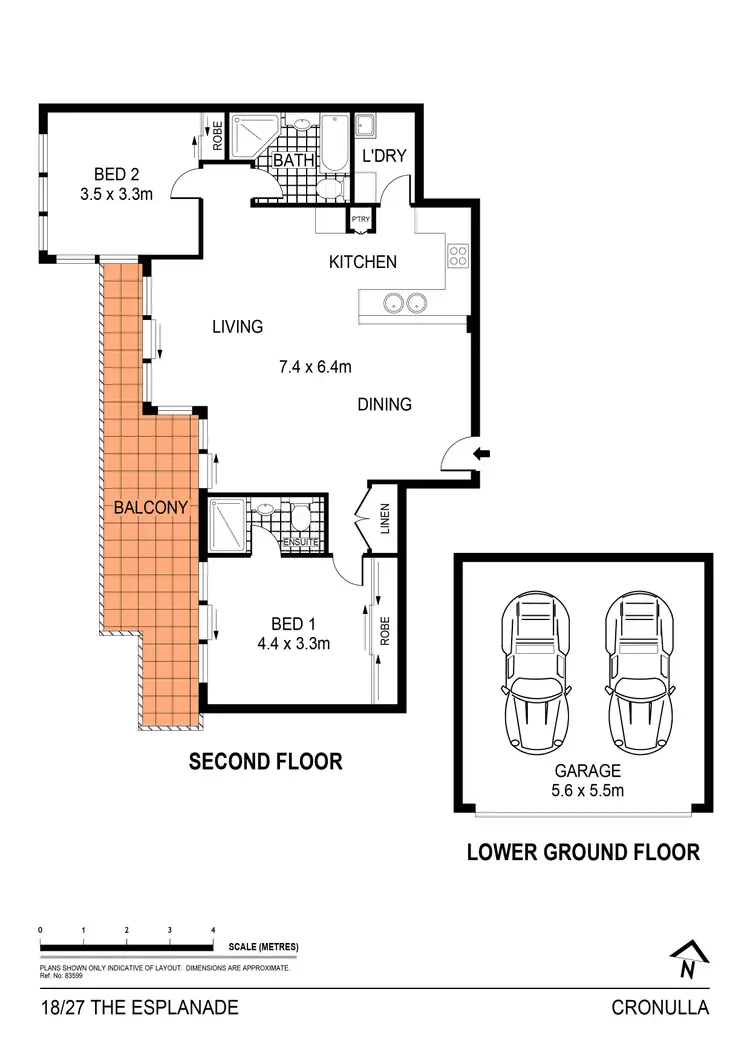 Floorplan of Homely apartment listing, 18/27-29 The Esplanade, Cronulla NSW 2230