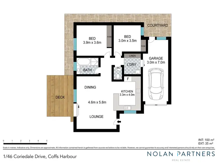 Floorplan of Homely villa listing, 1/46 Coriedale Drive, Coffs Harbour NSW 2450