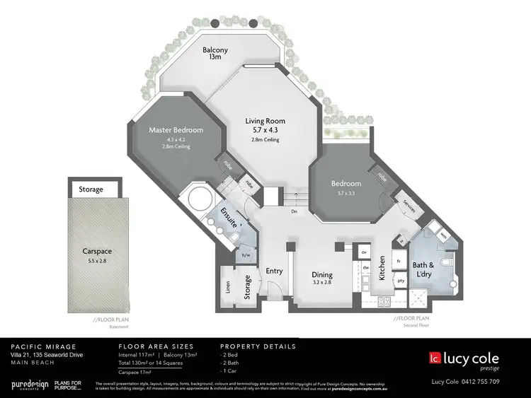 Floorplan of Homely unit listing, Villa/135 Seaworld Drive, Main Beach QLD 4217