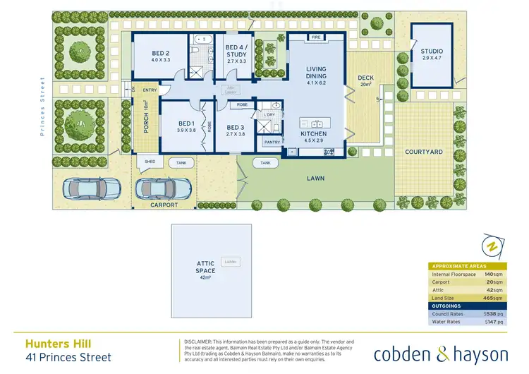 Floorplan of Homely house listing, 41 Princes Street, Hunters Hill NSW 2110