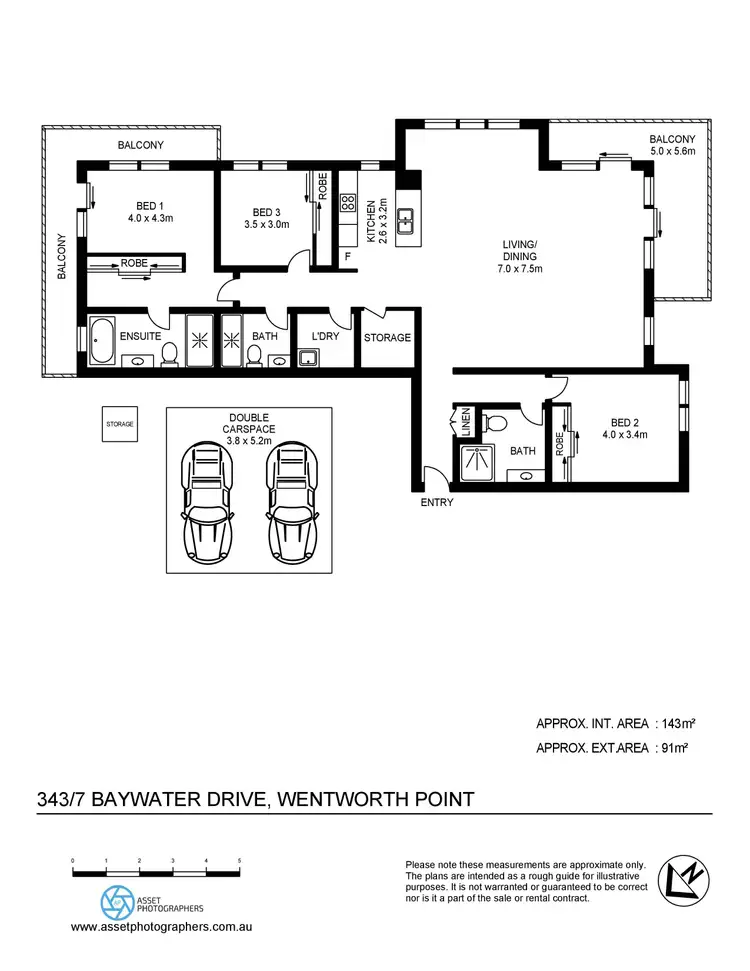 Floorplan of Homely apartment listing, 343/7 Baywater Drive, Wentworth Point NSW 2127