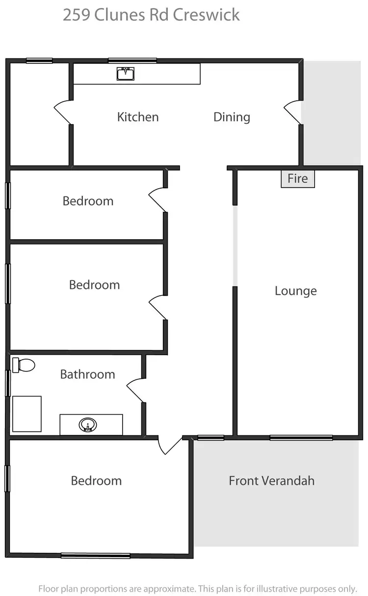 Floorplan of Homely house listing, 259 Clunes Road, Creswick VIC 3363
