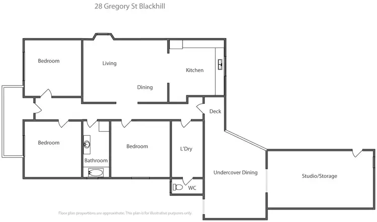 Floorplan of Homely house listing, 28 Gregory Street, Black Hill VIC 3350