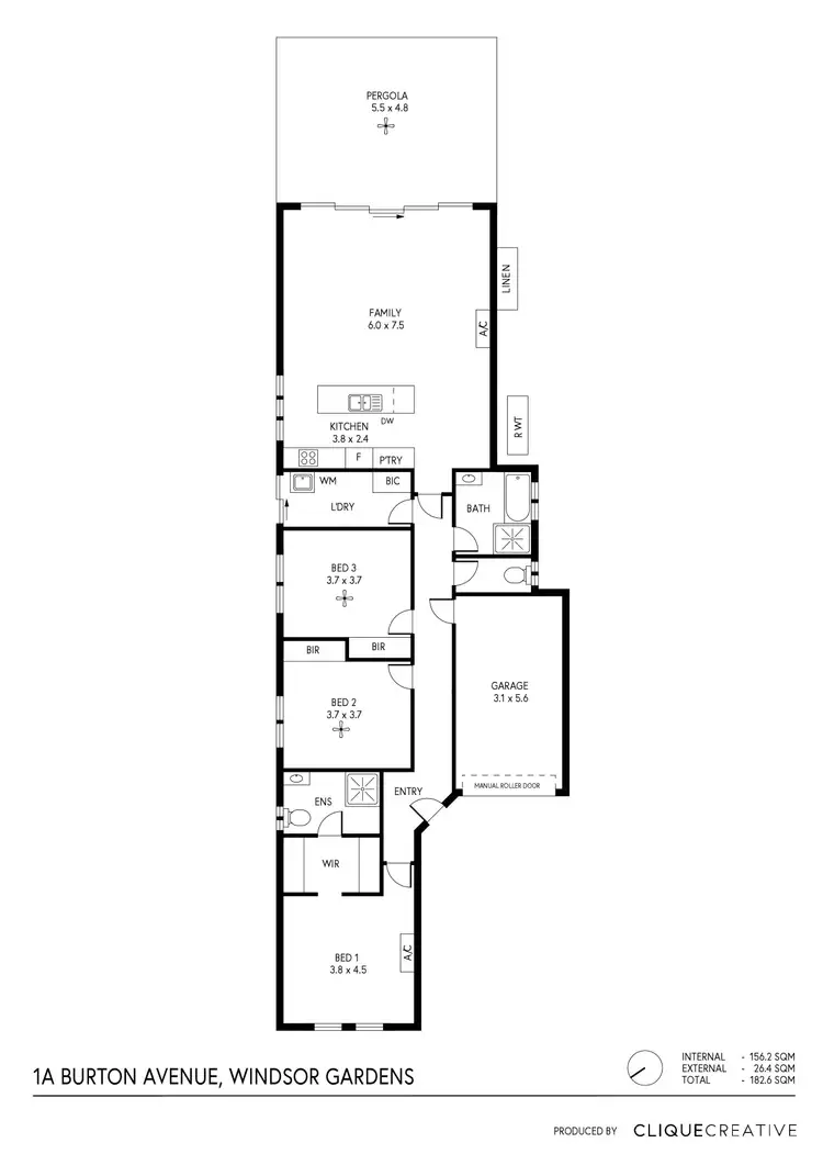 Floorplan of Homely house listing, 1A Burton Avenue, Windsor Gardens SA 5087