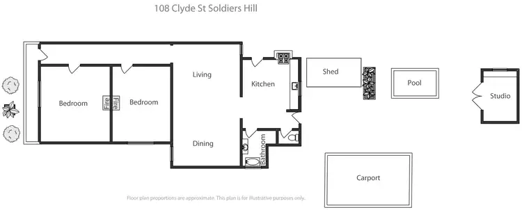 Floorplan of Homely house listing, 108 Clyde Street, Soldiers Hill VIC 3350