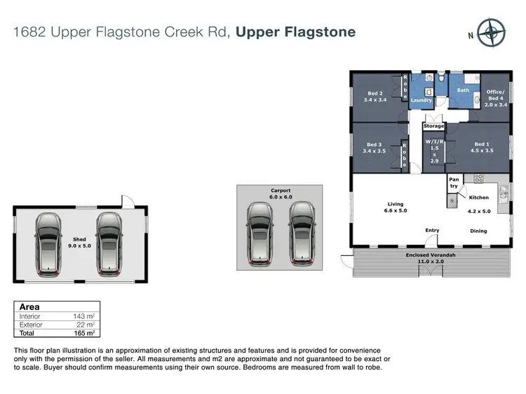 Floorplan of Homely rural property listing, 1682 Flagstone Creek Road, Upper Flagstone QLD 4344